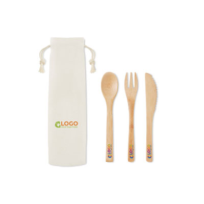 Bamboo cutlery set reusable - Image 4